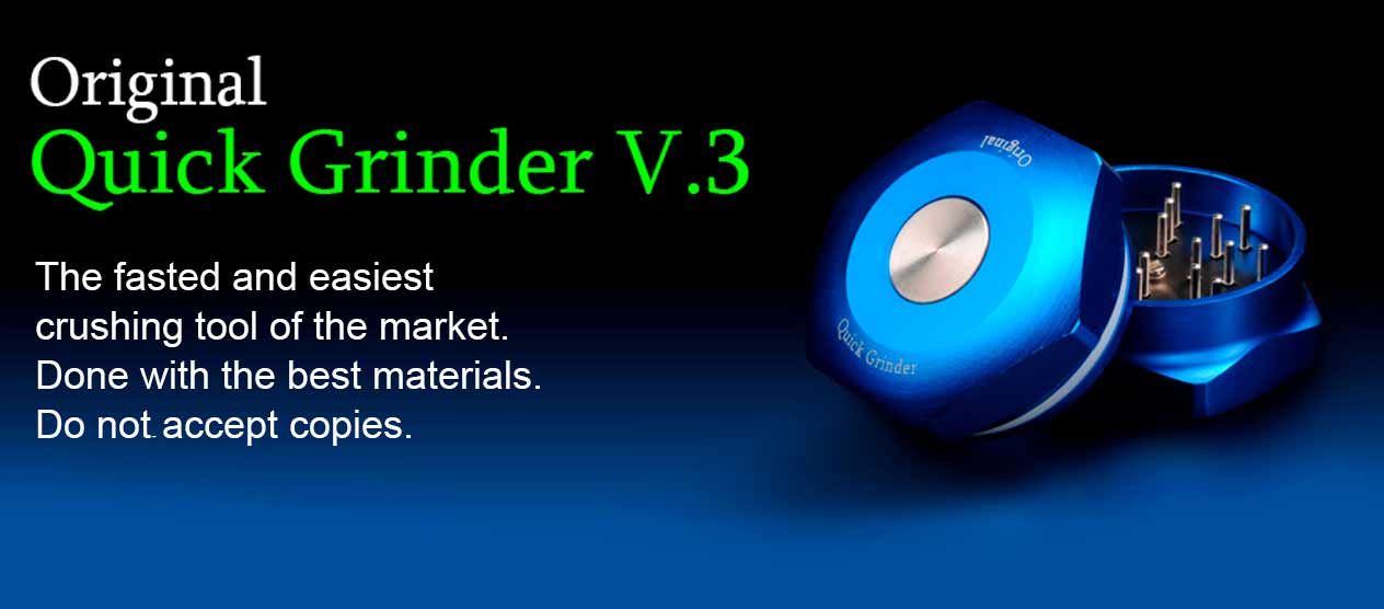 Quick Grinder Original V.3 in aluminum – multi-purpose manual grinder, compact and easy to clean.